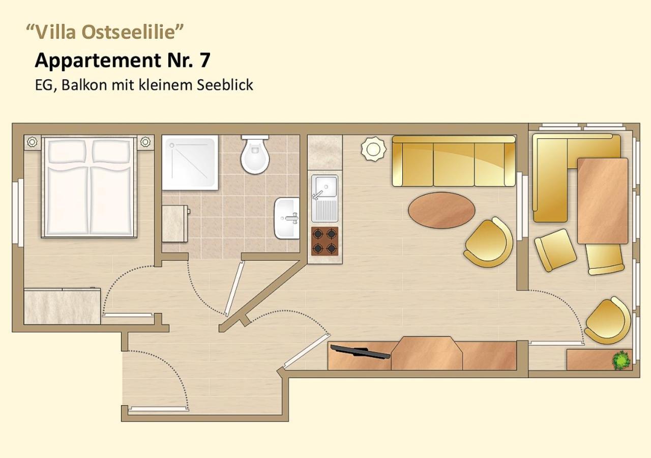Villa Ostseelilie - Appartements Mit Balkon Und Meerblick Sassnitz Phòng bức ảnh